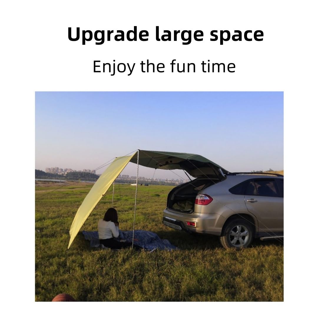 Wohnmobil Zelt Auto Markise Camping LKW Markise winddicht und regenfest, 210D Oxford Tuch recycelbar und atmungsaktiv, mehrere Farben erhältlich, tragbare Verpackung, Outdoor Camping(Black,6.56*14.44f