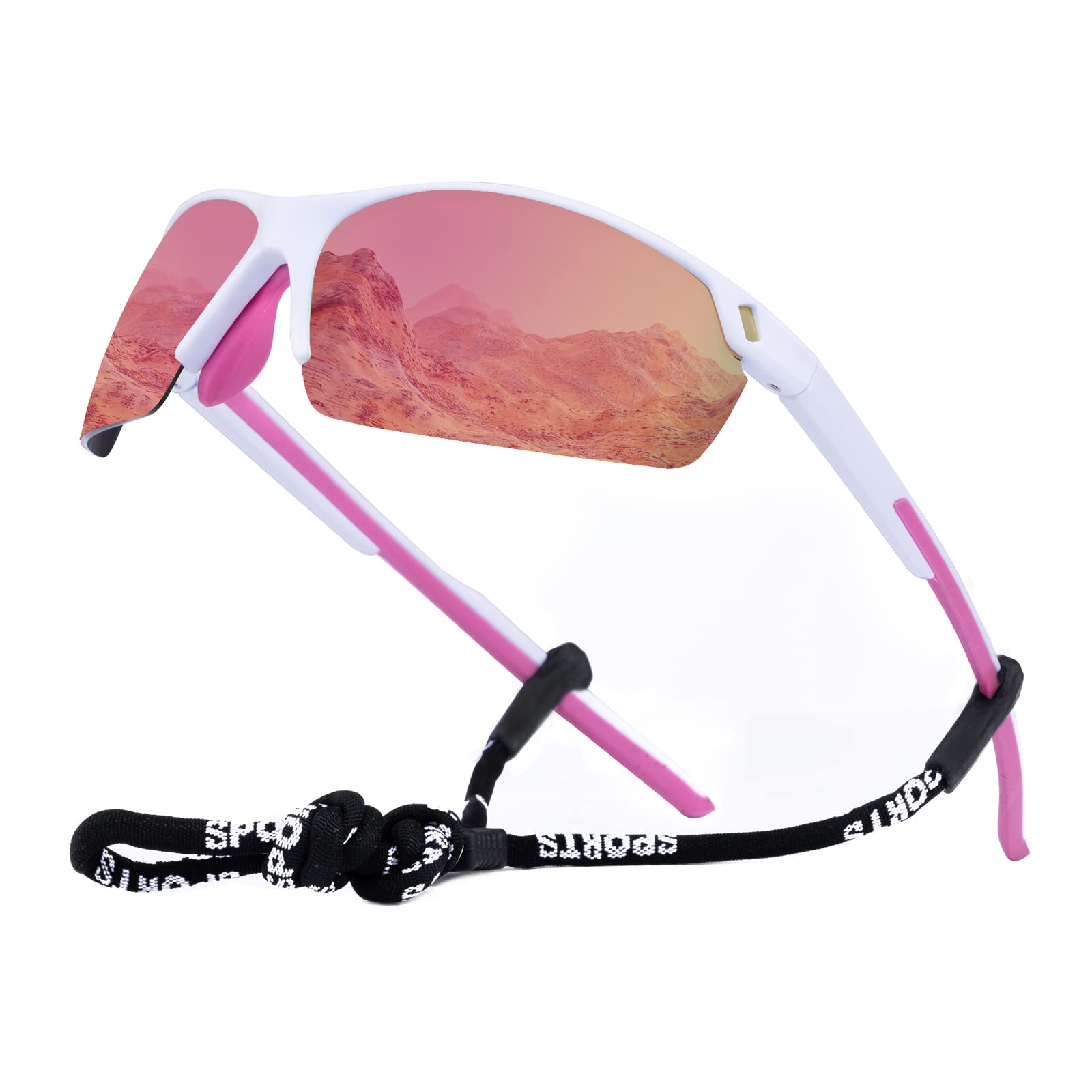 OKH Gafas de ciclismo polarizadas para hombres y mujeres, gafas deportivas al aire libre, protección UV400, gafas de sol con marco irrompible TR90