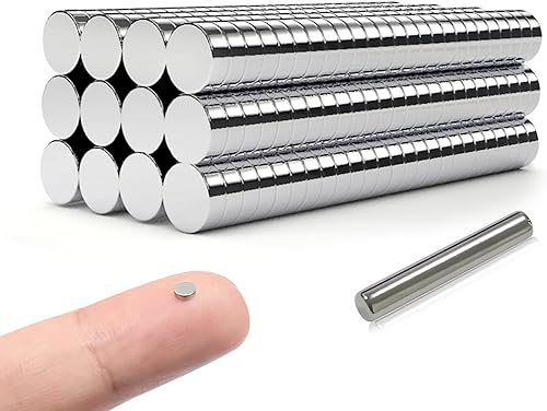 300 imanes pequeños de 0.118in x 0.039in para miniaturas, mini imanes duraderos para refrigerador, manualidades, proyectos impresos en 3D, oficina