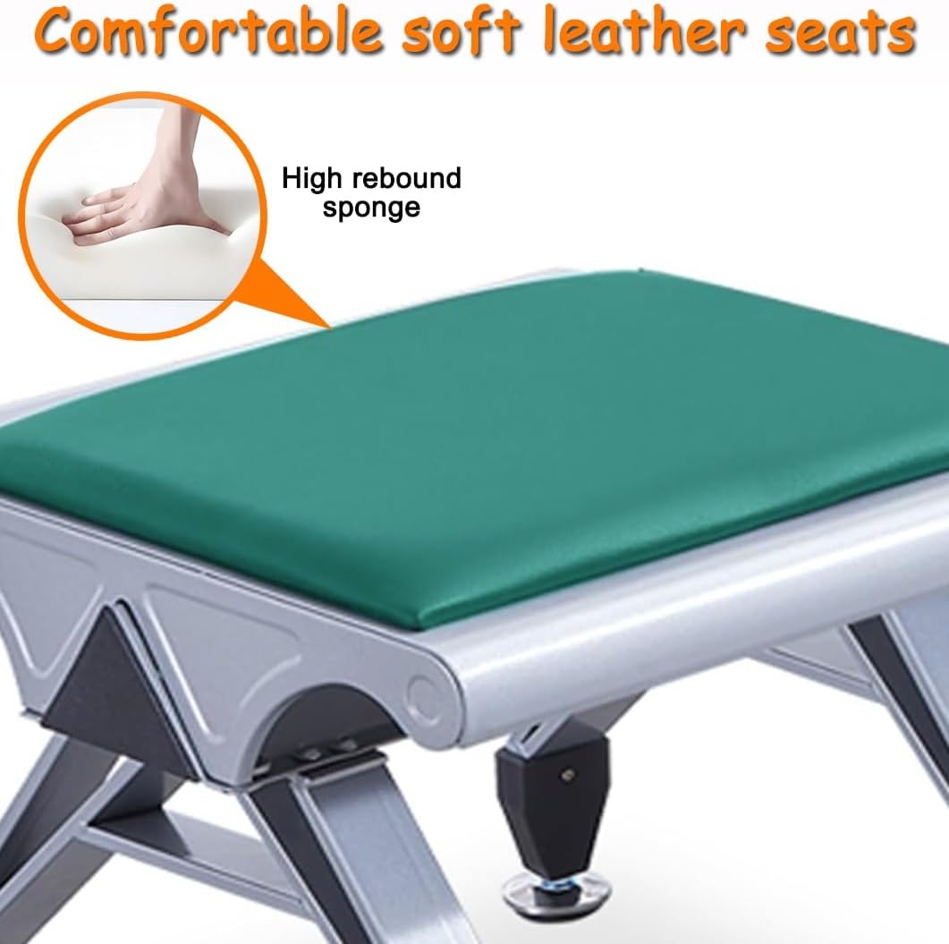 YVYKFZD 1 Seat Waiting Room Chairs, Waiting Room Bench No Arms, PU Leather Office Chair, Airport Steel Reception Bench Seating, for Bank, Hospital, School, Lobby(Red)