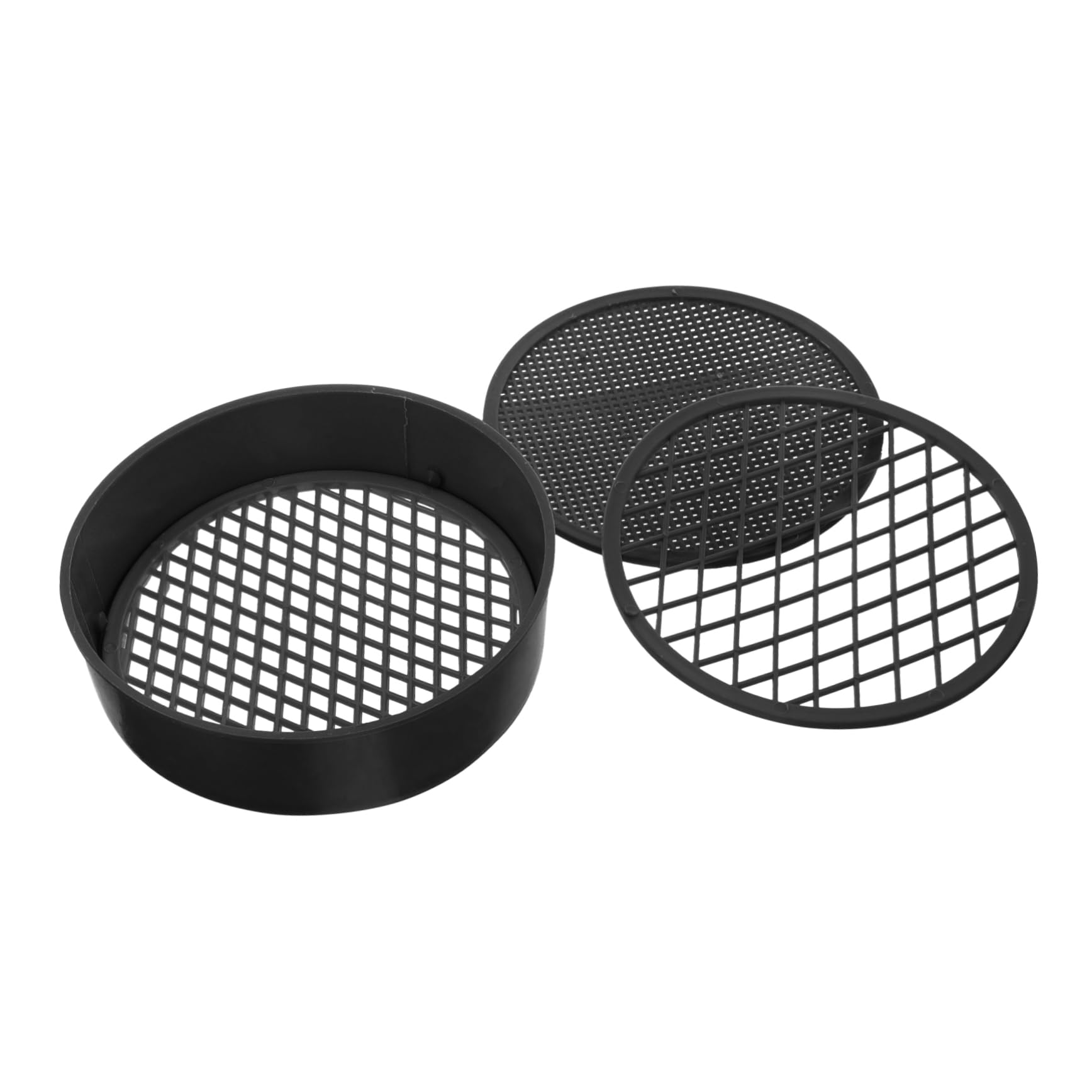 Unomor Educational Soil Sieve Set 3 Sizes Mesh Sifter for Soil Compost Sand Metal Screen Mesh for Planter Drainage