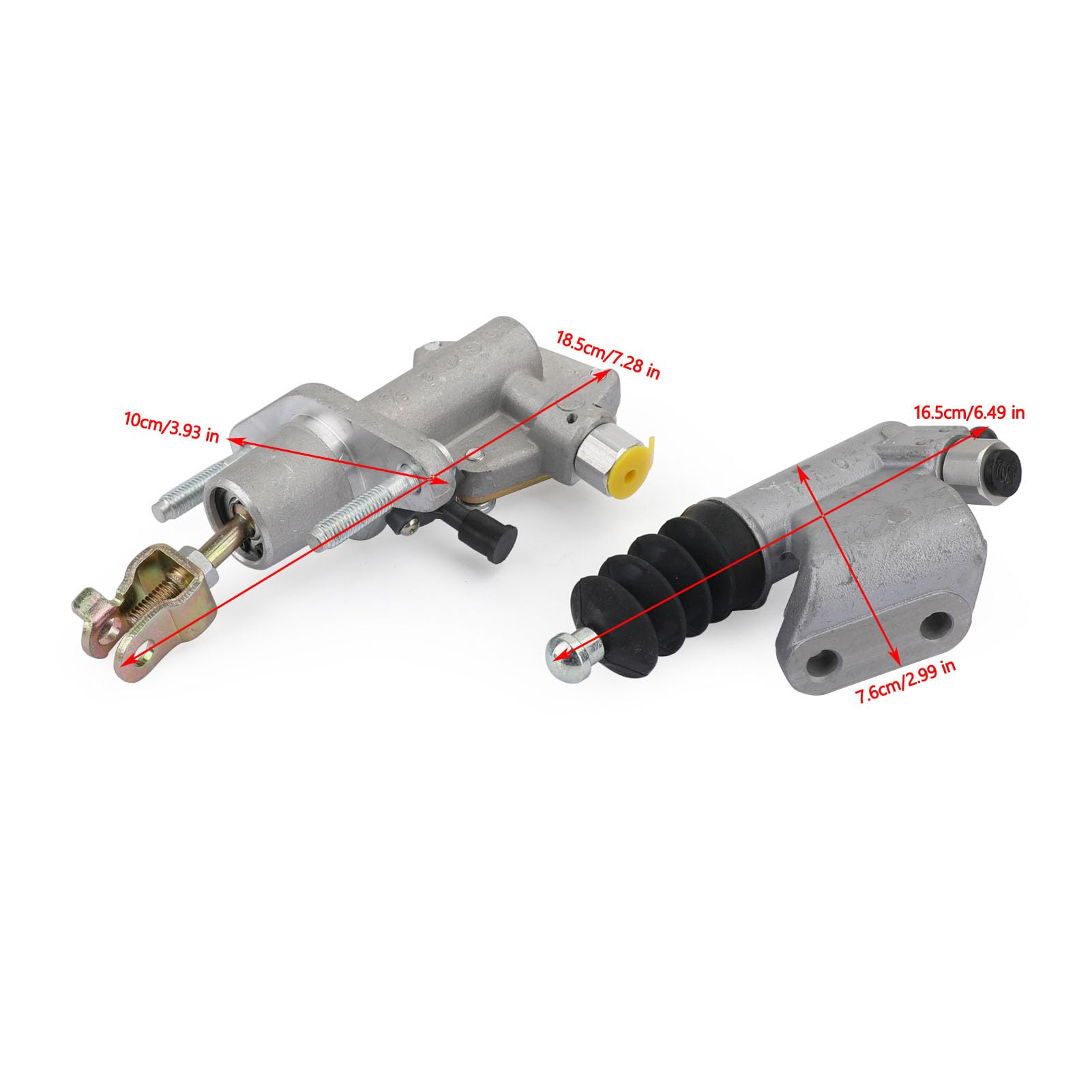 Tbest Kit Cilindro Secondario Frizione con Corpo Pompa in Lega e Guarnizioni Antiolio, Ricambio per 46920S7AA01 46930S7CE01 (1 set)