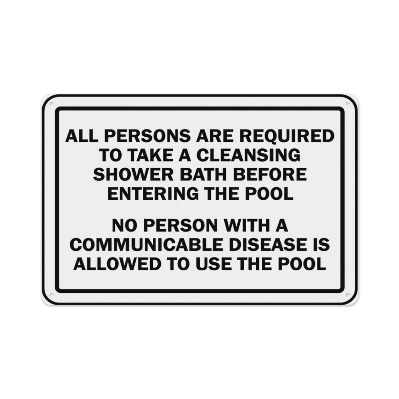 peiyeety Massachusetts Shower Required Sign Aluminum Tin Warning Signs For Home Outdoor Garden 8X12 Inches