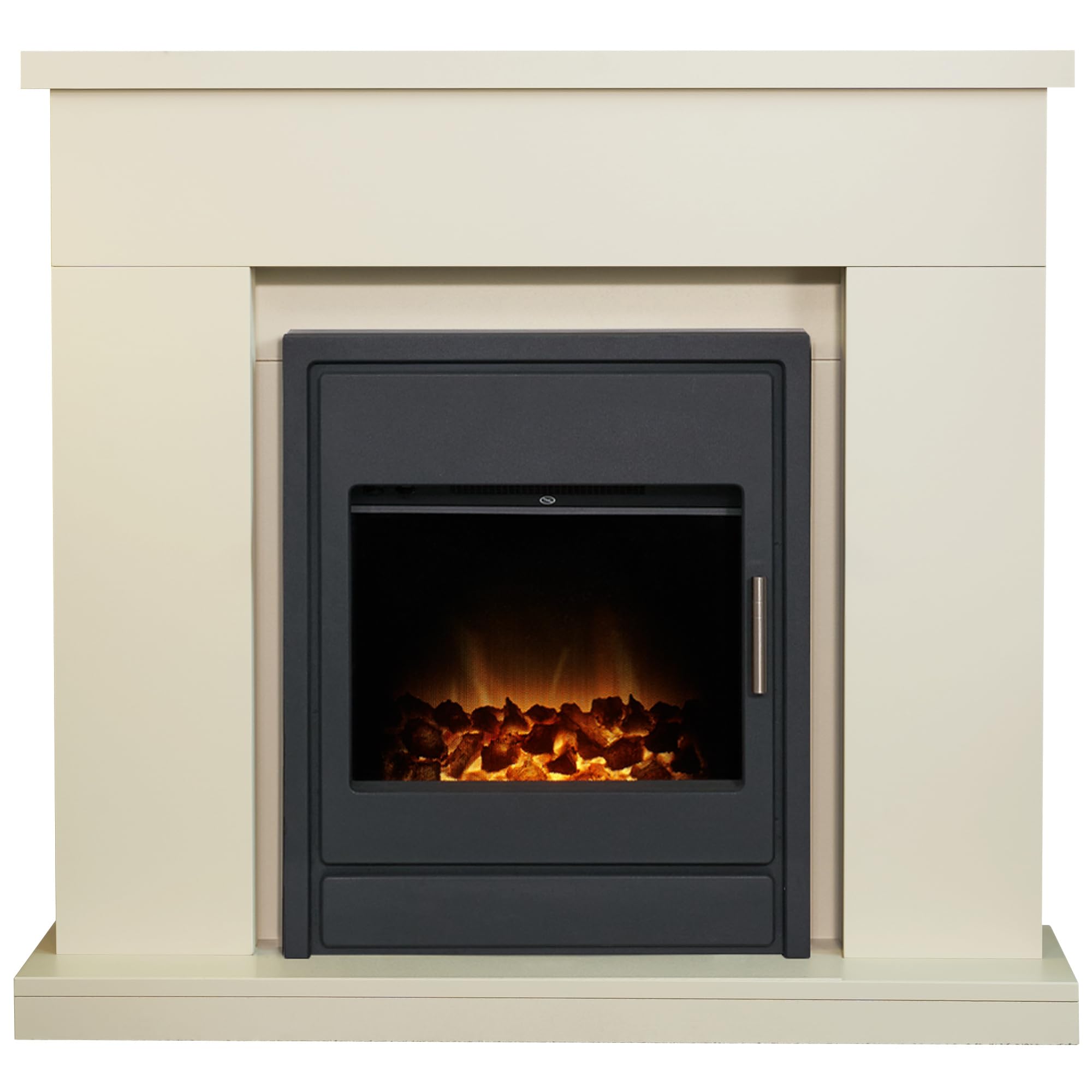 Adam Black Lomond Fireplace In Stone Effect & Alta Electric Fire, 39 Inch