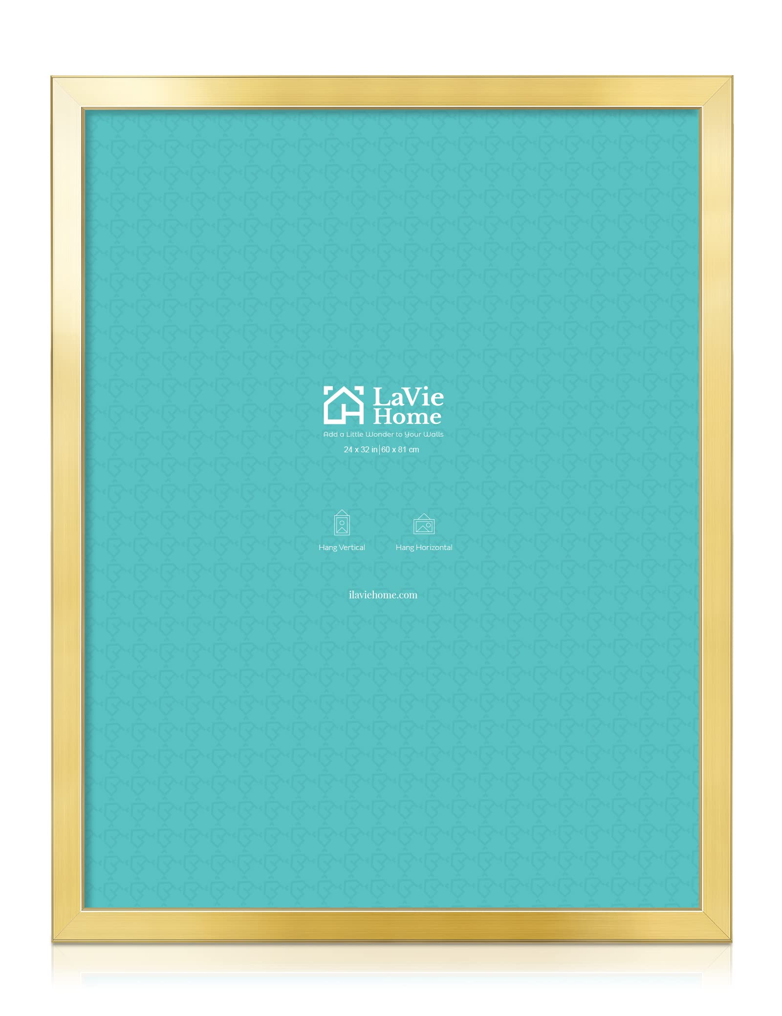 LaVie Home 24 x 32 Picture Frame, Large Poster Frame with High Definition Plexiglass, Horizontal or Vertical Wall Gallery Poster Frames Suitable for Photos, Artworks, Posters,Puzzle, Gold 1pc