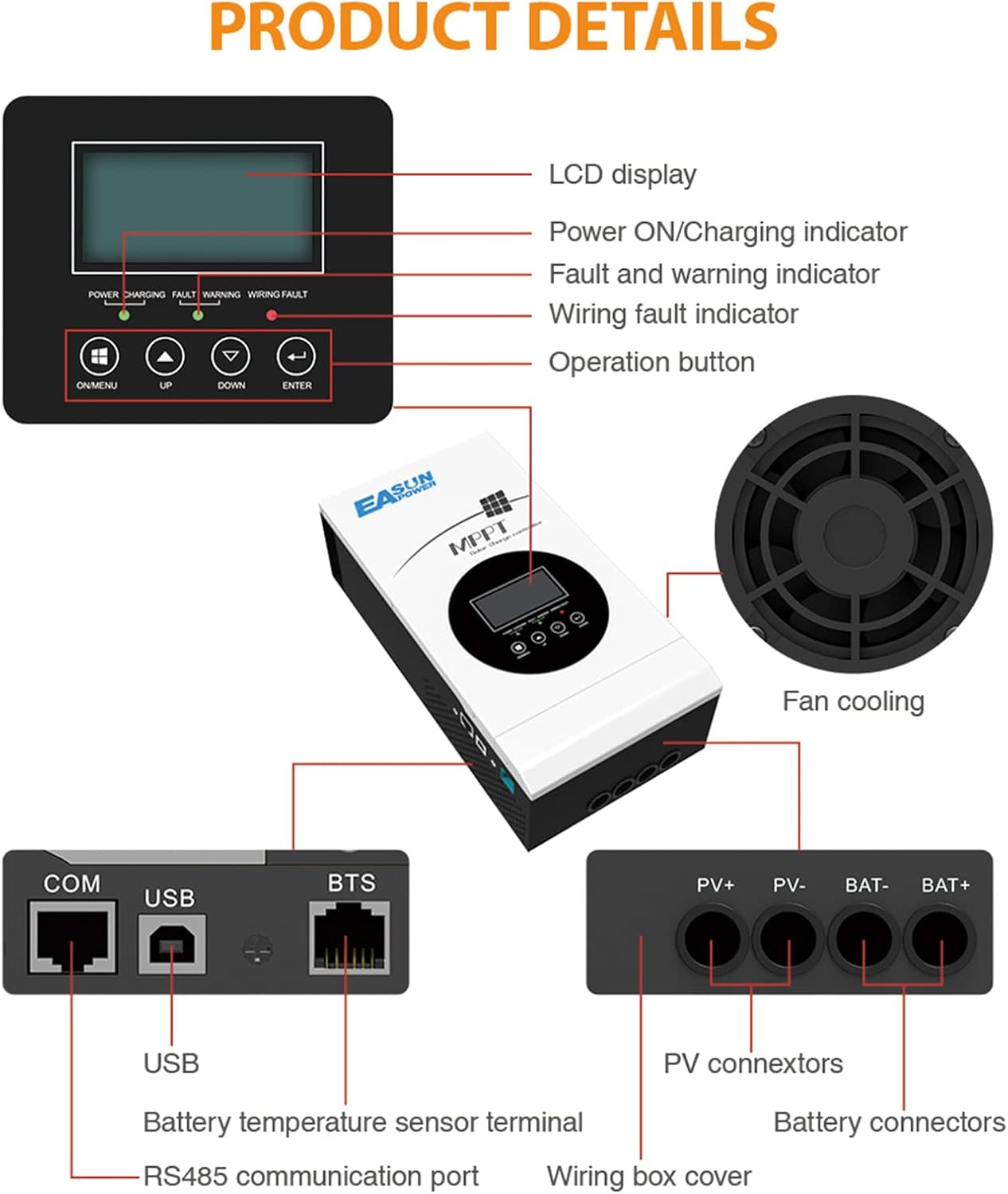 70% оƒƒ Dіѕсоunt POWLAND 80A MPPT Solar Panel Controller, 12V/24V/48V Auto, Intelligent Regulator Charge Controller, Support Wide Range of Lead-Acid, Lithium-Ion, User-Defined Batteries, with LCD Display Crаzу Clеаrаnсе POWLAND 80A MPPT Solar Panel Controller, 12V/24V/48V Auto, Intelligent Regulator Charge Controller, Support Wide Range of Lead-Acid, Lithium-Ion, User-Defined Batteries, with LCD Display