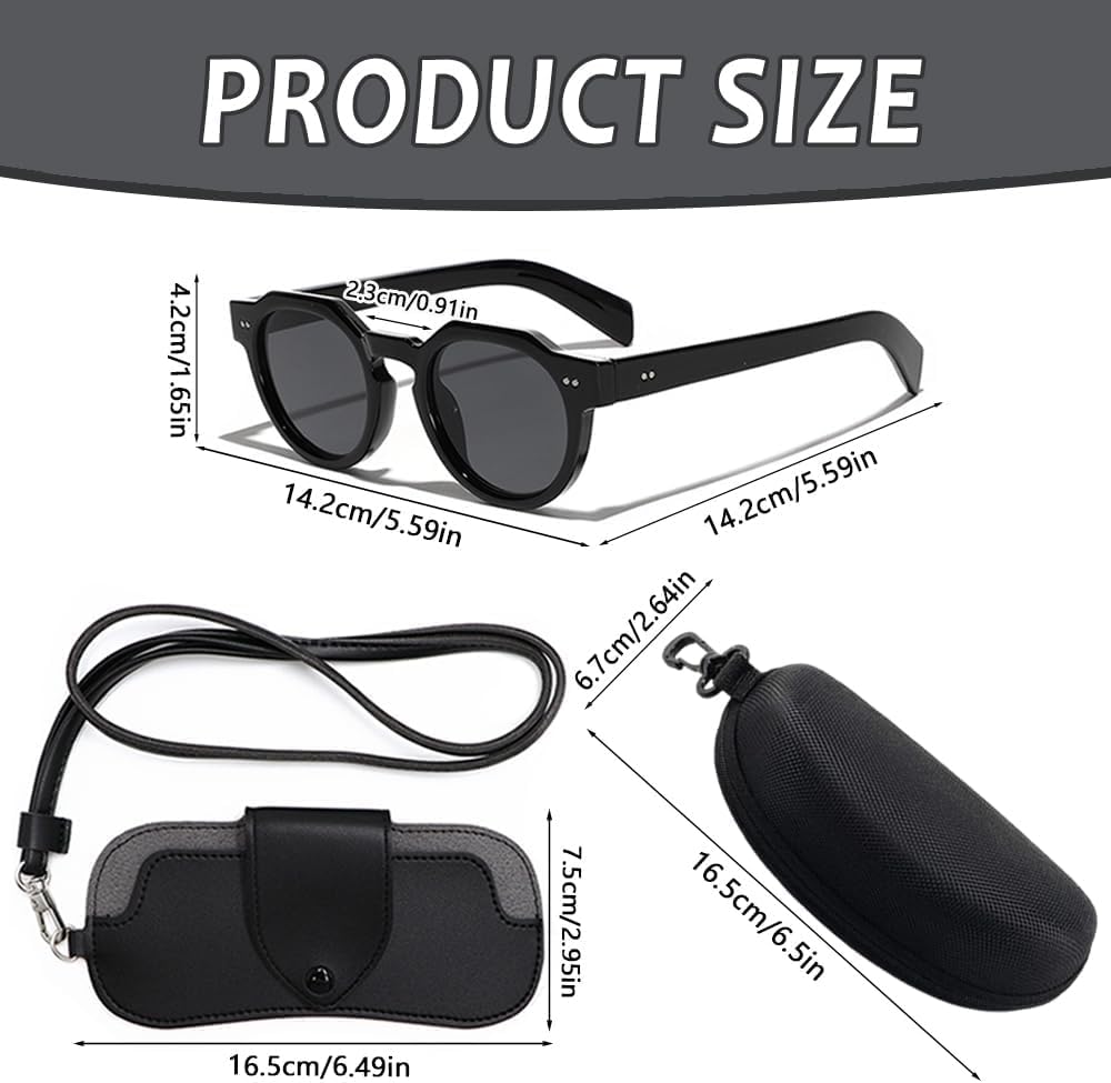 Okulary przeciwsłoneczne damskie okulary przeciwsłoneczne okrągłe okulary męskie luksusowe UV400 okulary przeciwsłoneczne w stylu vintage z etui na okulary mogą być używane przez mężczyzn i