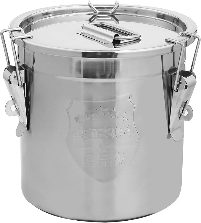 6L/1.6 Gal 304 Stainless Steel Containers with Lids 202 Oz
