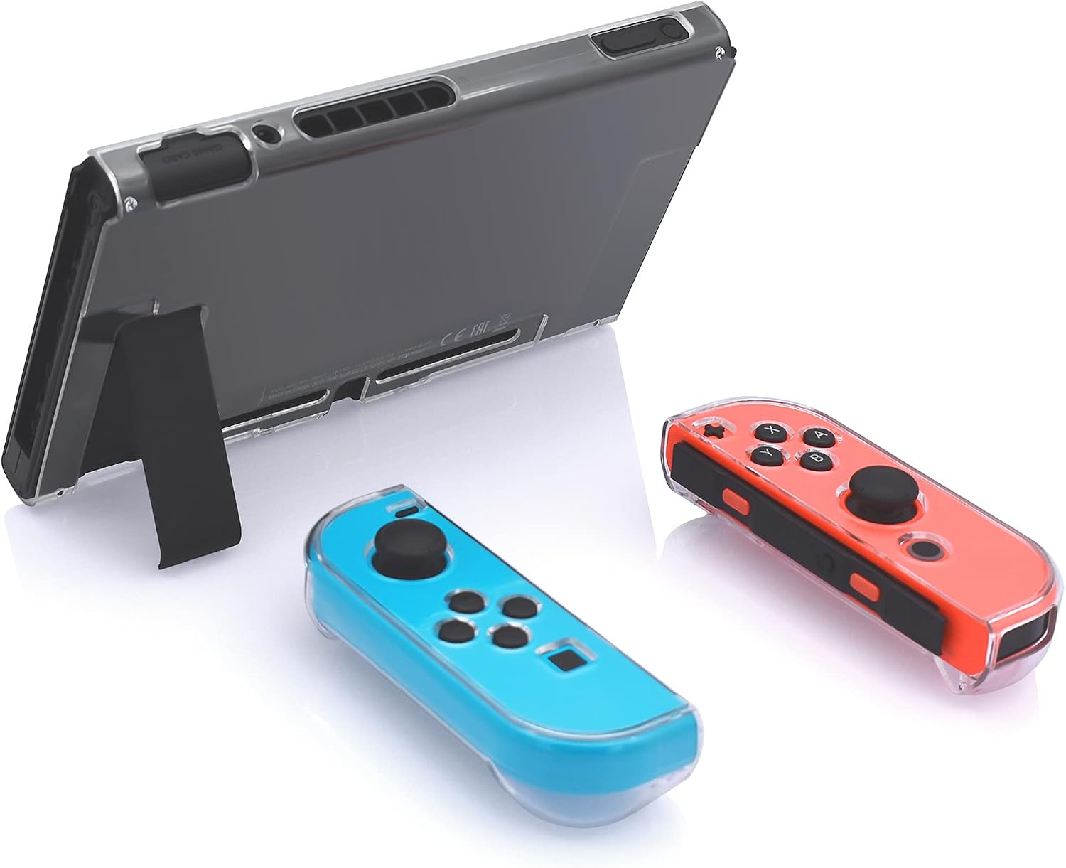Dockable Cover Case for Nintendo Switch, FYOUNG Protective Case for Nintendo Switch with Screen Protector for Nintendo Switch - Crystal Clear