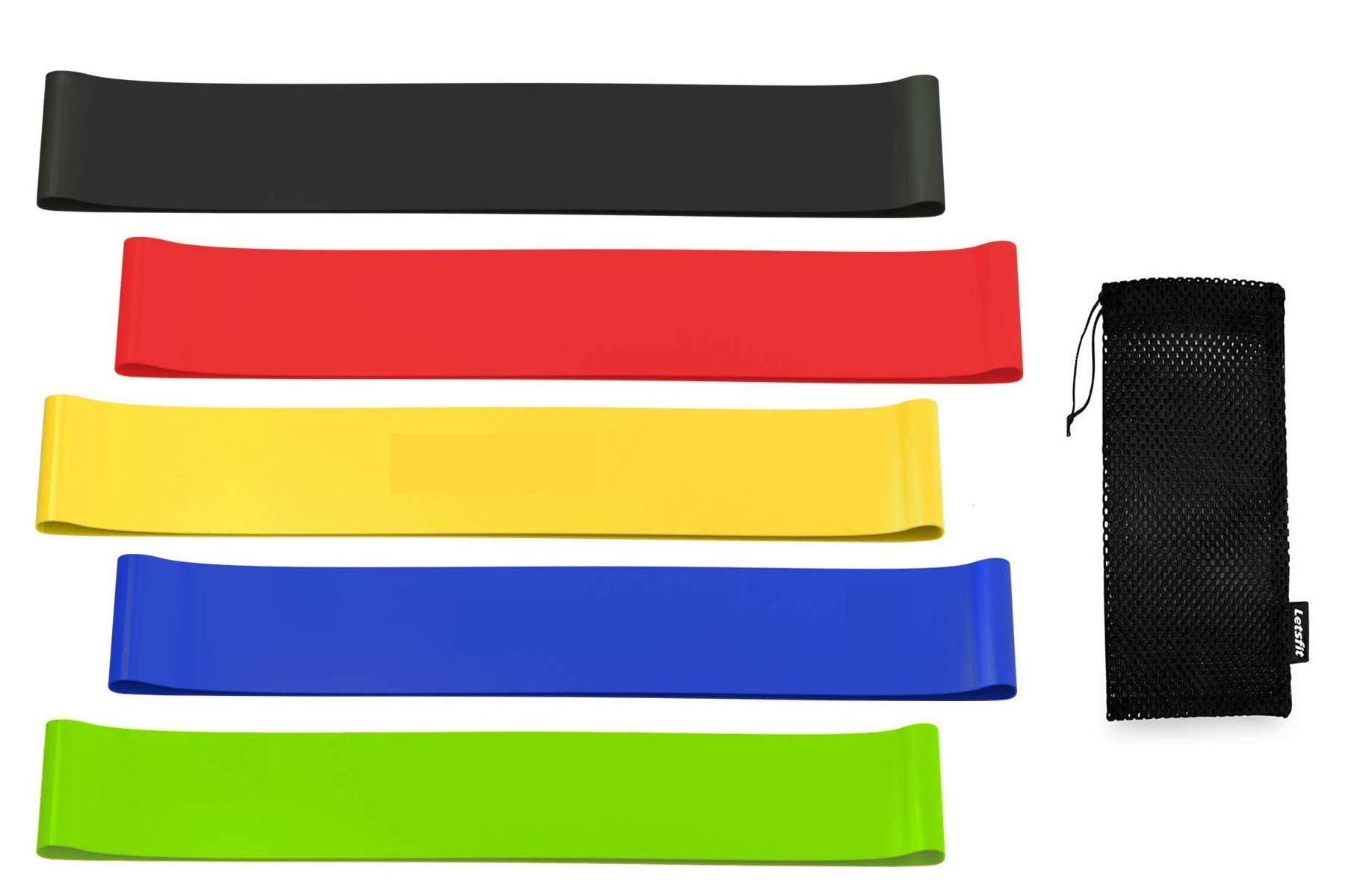 Resistance Loop Bands, Aminery Resistance Exercise Bands for Home Fitness, Stretching, Strength Training, Physical Therapy, Natural Latex Workout Bands, Pilates Flexbands,