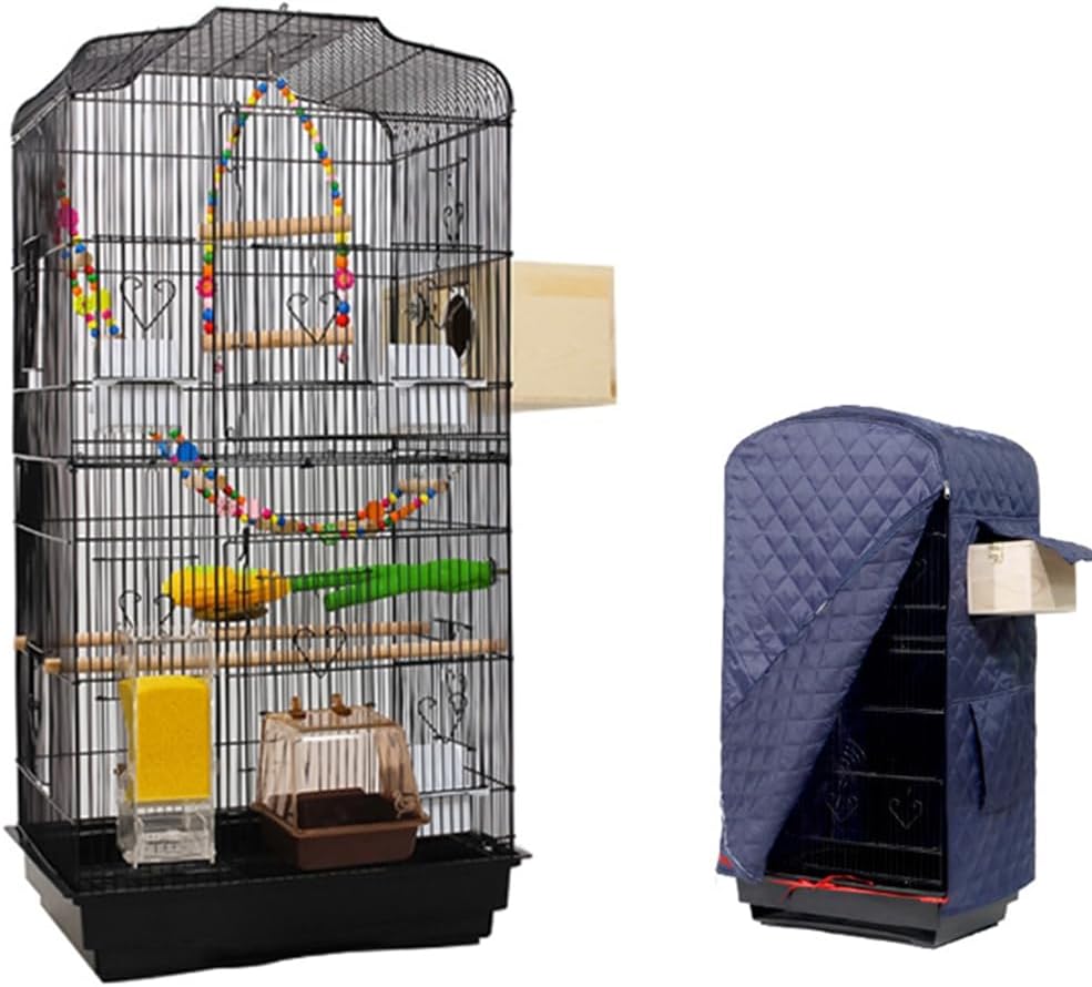 Birdcage Warm Cover, Windproof Waterproof Warm Cover, Night Light-Proof Parrot Bird Cage Cover, Bird Cage Protective Covers, for Square Cage, Bird Lover