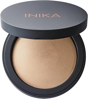 INIKA Organic Buildable Baked Mineral Foundation Compact Powder - Lightweight, Breathable Natural Base with Hydrating Squalane and Magnolia Bark Extract - Natural and Vegan Makeup, Unity, 0.28 oz