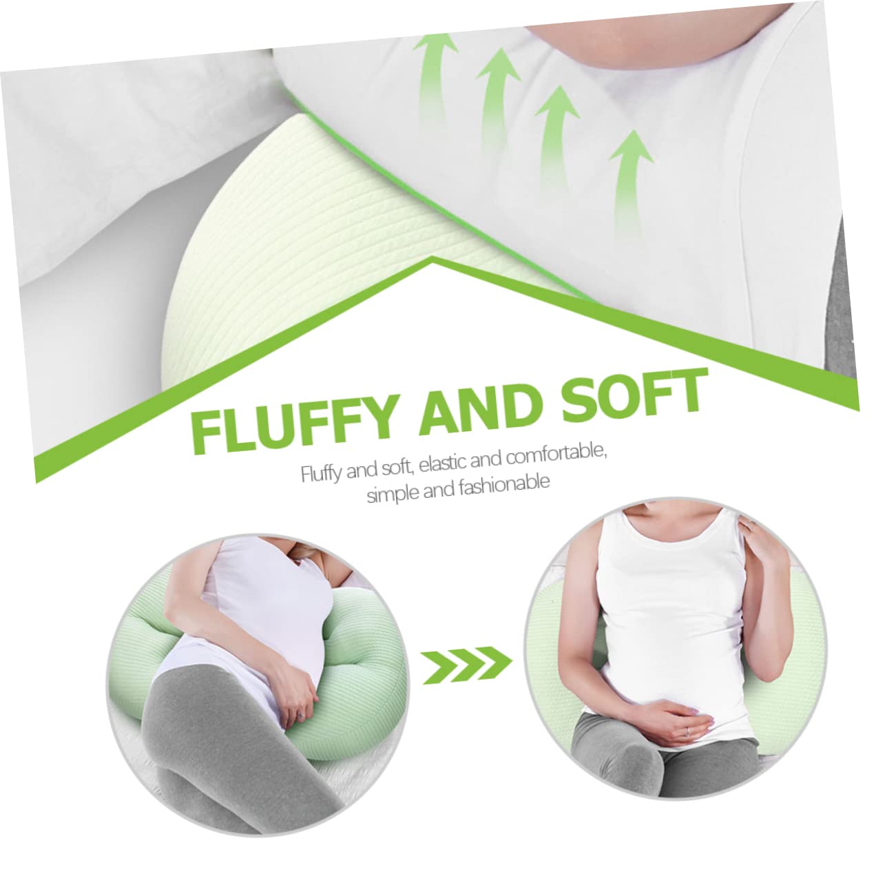 Garneck Pregnant Women Pillow U-Shaped Maternity Pillow Waist Support for Pregnant Women