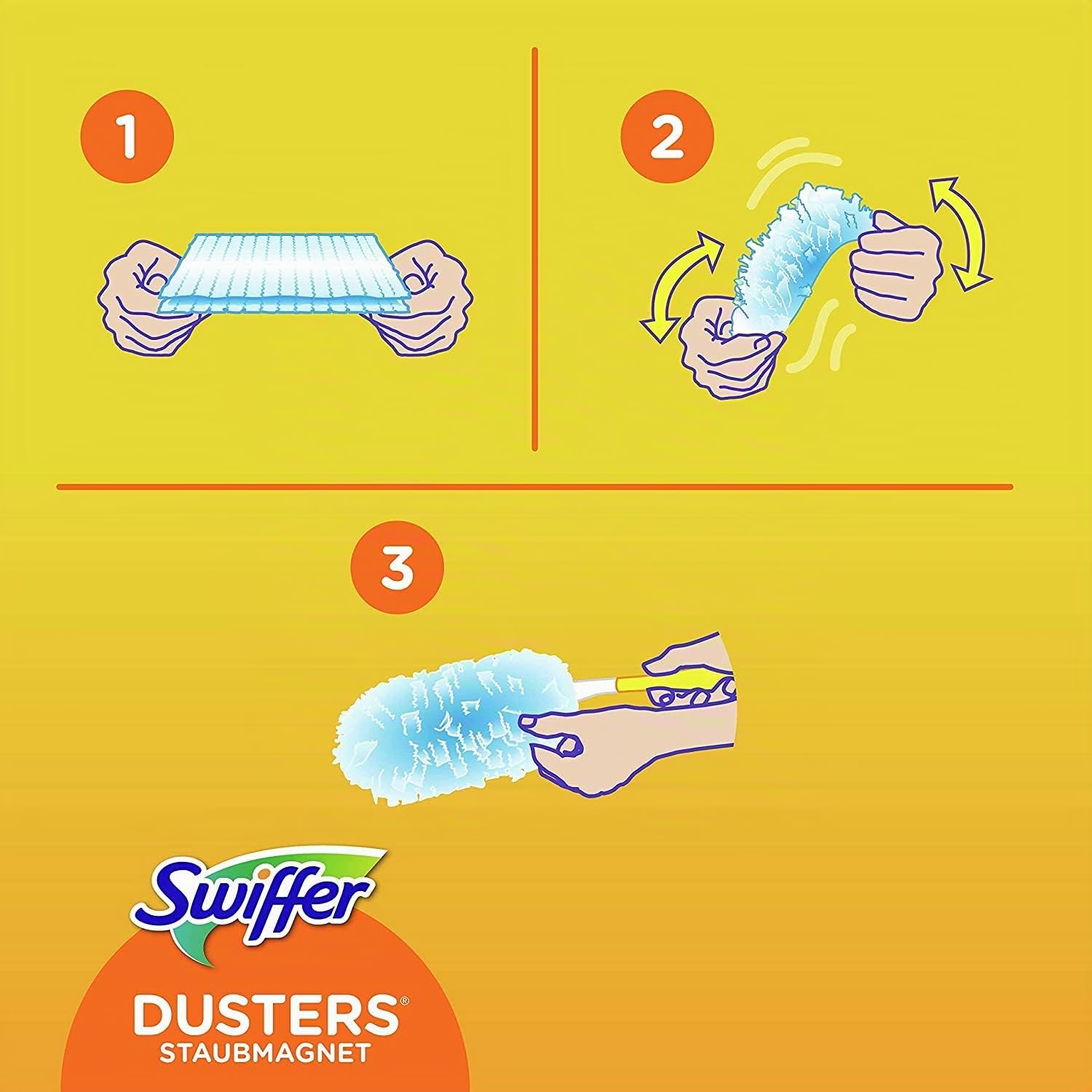 Swiffer Piumini Catturapolvere, 57 Piumini Duster, Cattura e Intrappola Polvere e Sporco, Raggiunge I Punti Più Difficili Della Casa, Ottimo Per I Peli Di Animali, Maxi Formato