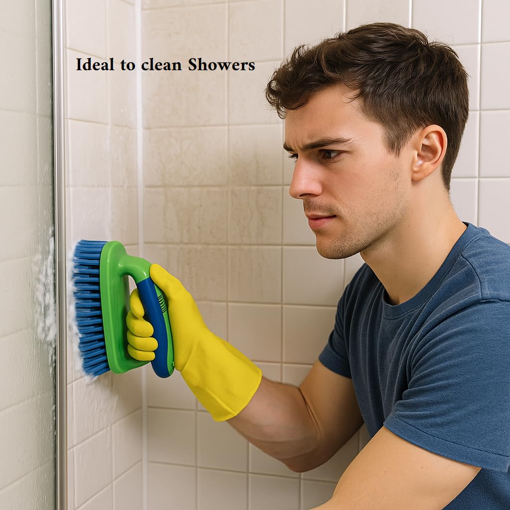 Dependable Industries Scrub Brush 2-Pack – Heavy Duty With Rubber Grip, Stiff Bristles - View #6