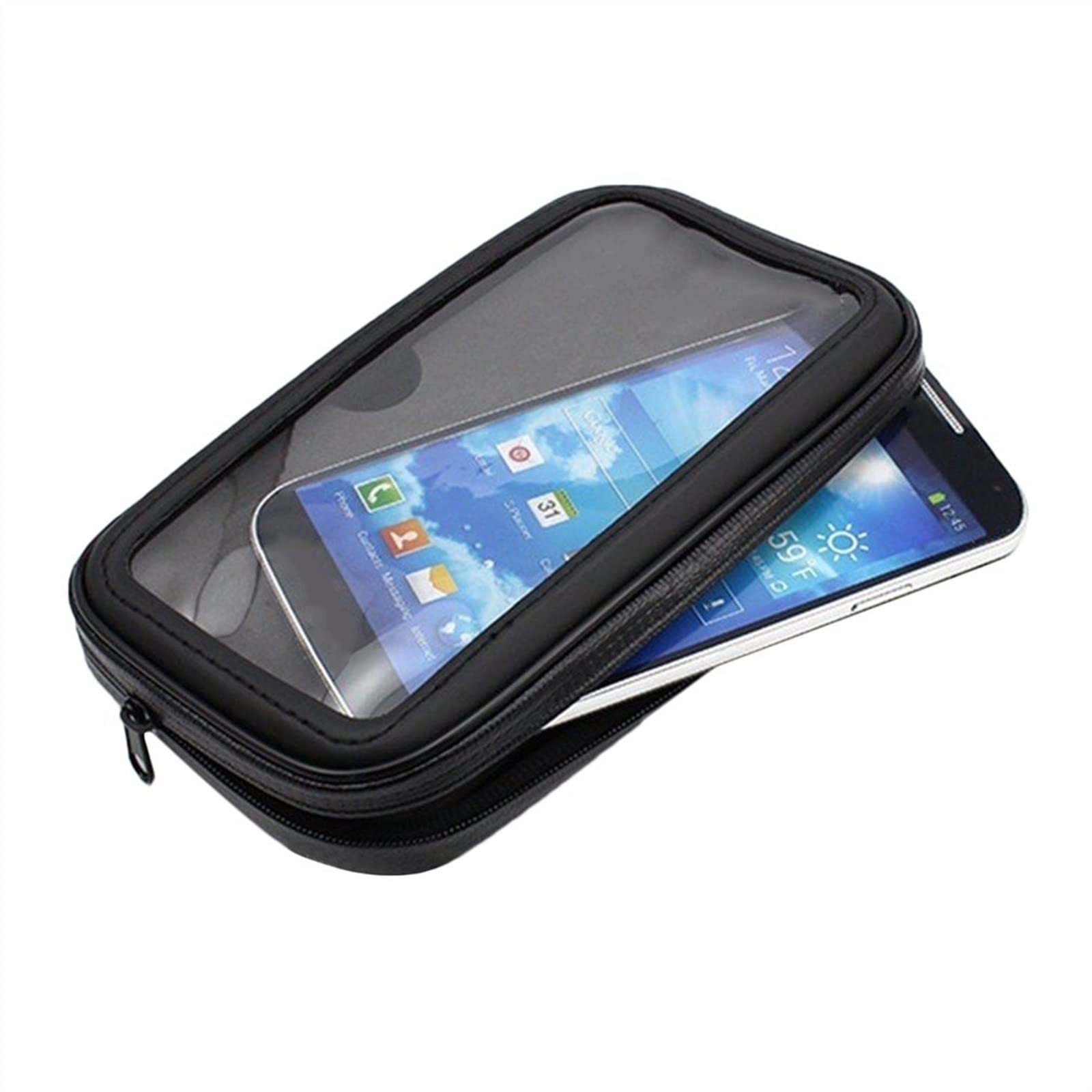 SCOOVY Porta Cellulare Supporto per Navigatore GPS per Moto Custodia Impermeabile Borsa Supporto per Manubrio Staffa di Navigazione Supporto Mobile con Design Rotante A 360 Gradi