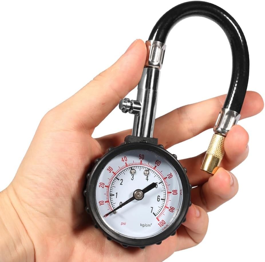 Long Tube Tire Pressure Gauge Meter 0-100Psi High-Precision Tyre Air Pressure Tester for Car Motorcycle Universal