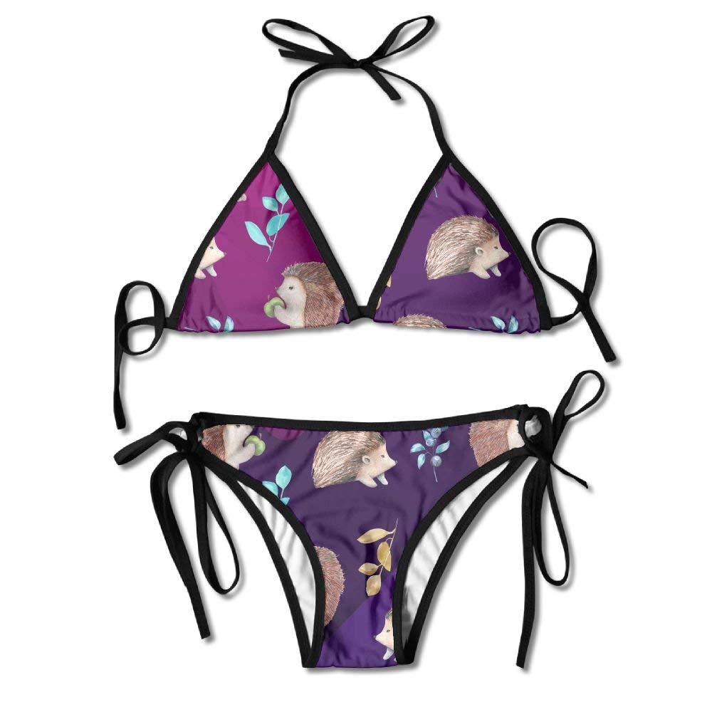 Women Sexy Swimwear Adjustment Spirit Animal Hedgehog Sexy Boxing Bikini Set Swimsuits 2 Piece Bikinis
