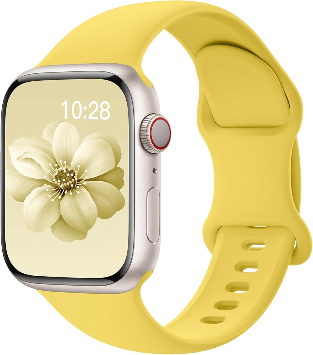 Sport Silicone Band Compatible with Apple Watch Bands 40mm 38mm 41mm 44mm 45mm 42mm 49mm Women Men,Soft Wristband Waterproof Replacement Sport Strap for iWatch Bands Series 9 8 7 6 5 4 3 2 1 SE Ultra