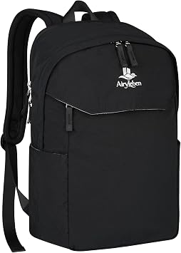 Commuter Travel Backpack for Women Men, 15.6 Inch Laptop Backpack, Black