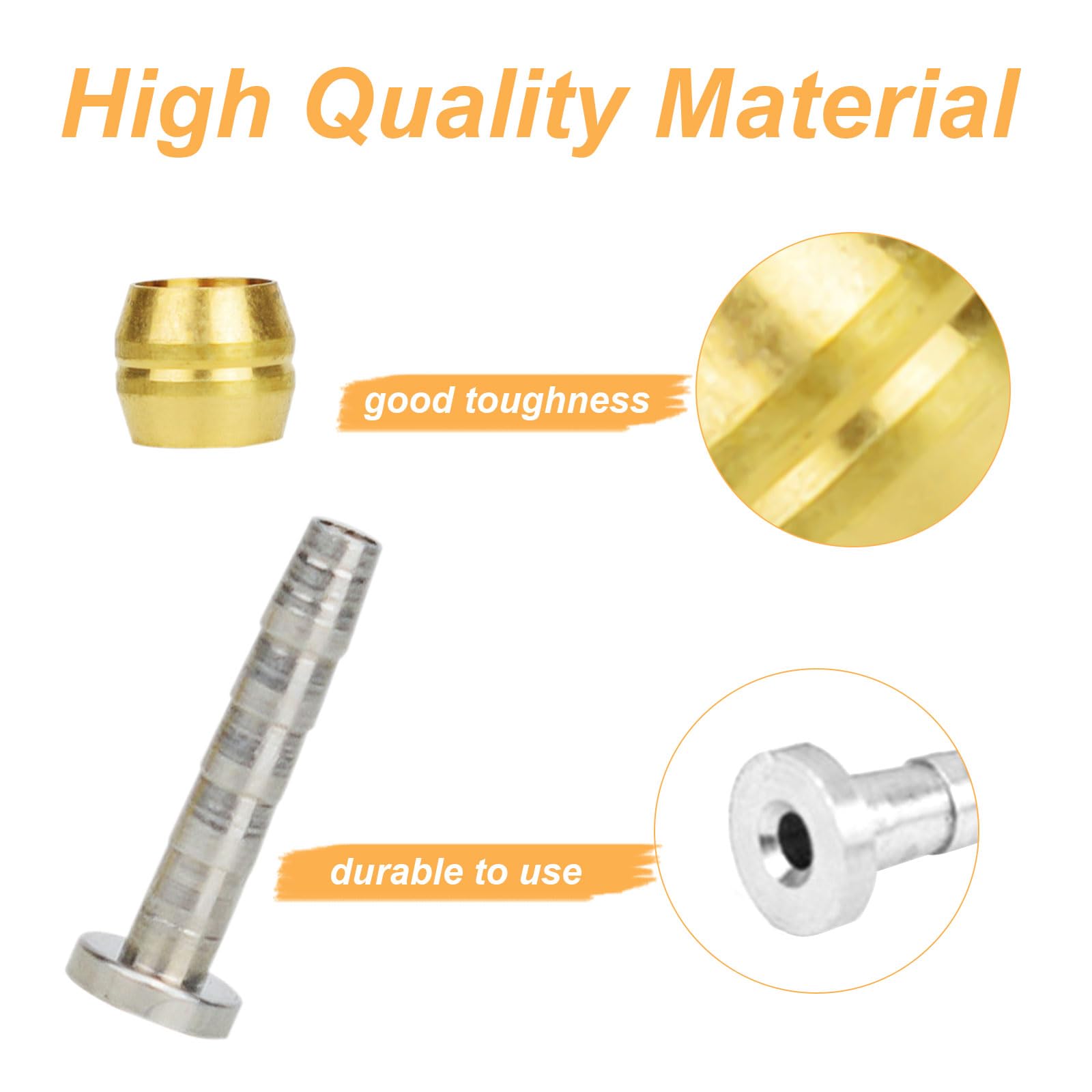 20 Set Oliva E Inserti Per Freno Disco Bici - Ricambi Per Shimano, Oro - Foto 10