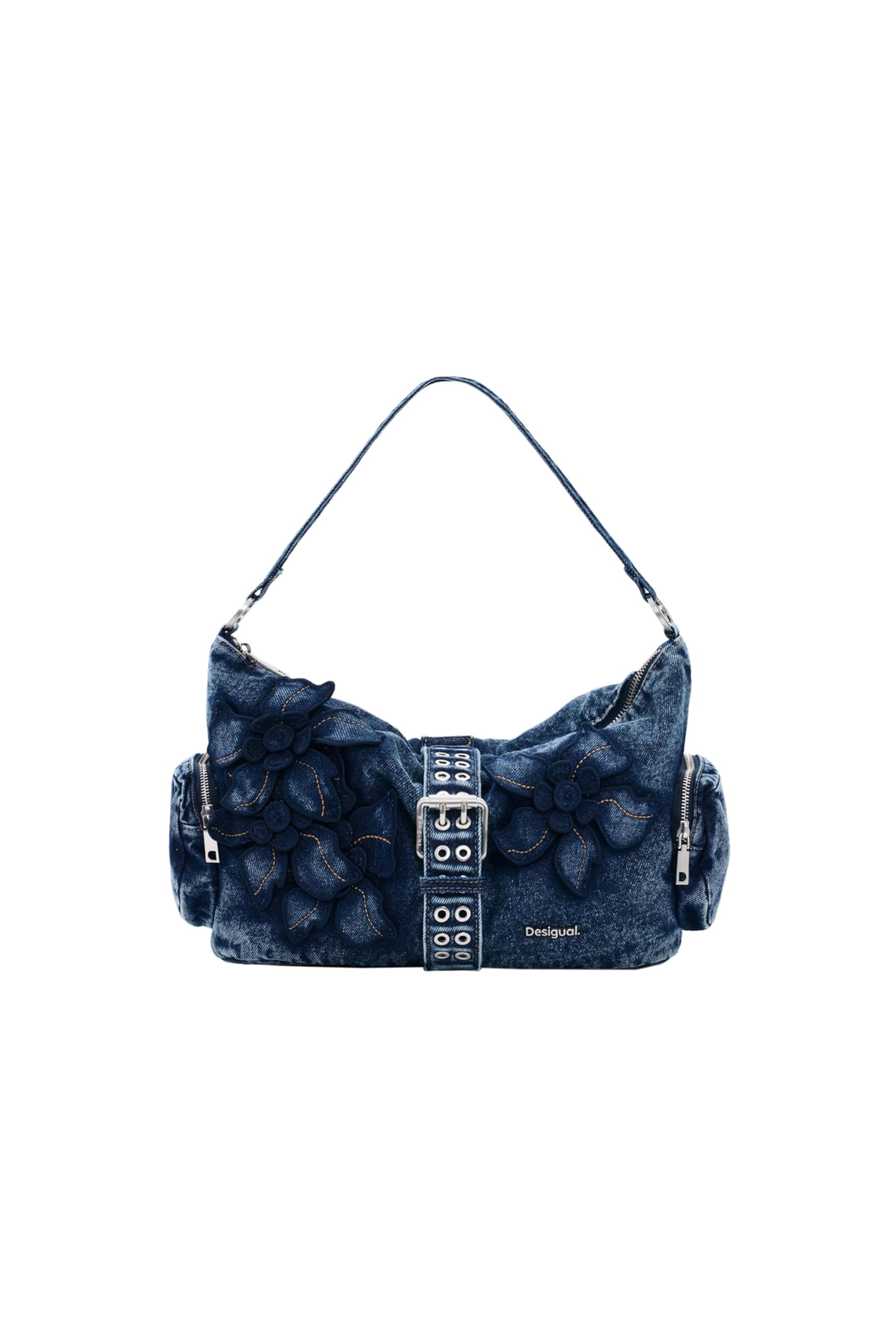 Desigual borsa a tracolla Curio Denim Bag Denim Dark Blue