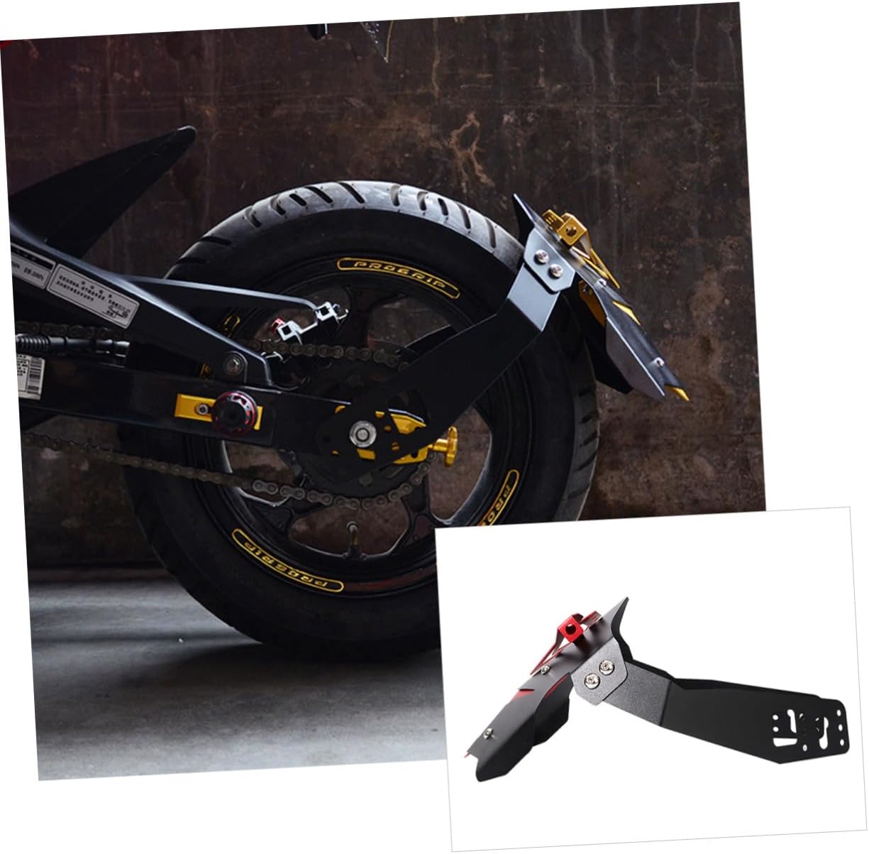Aluminum Alloy Rear Mudguard Fender for Motorcycles Off-Road Vehicle Accessory Red Water-Resistant Guard Sturdy Rear Mud Flap for Dirt Bike