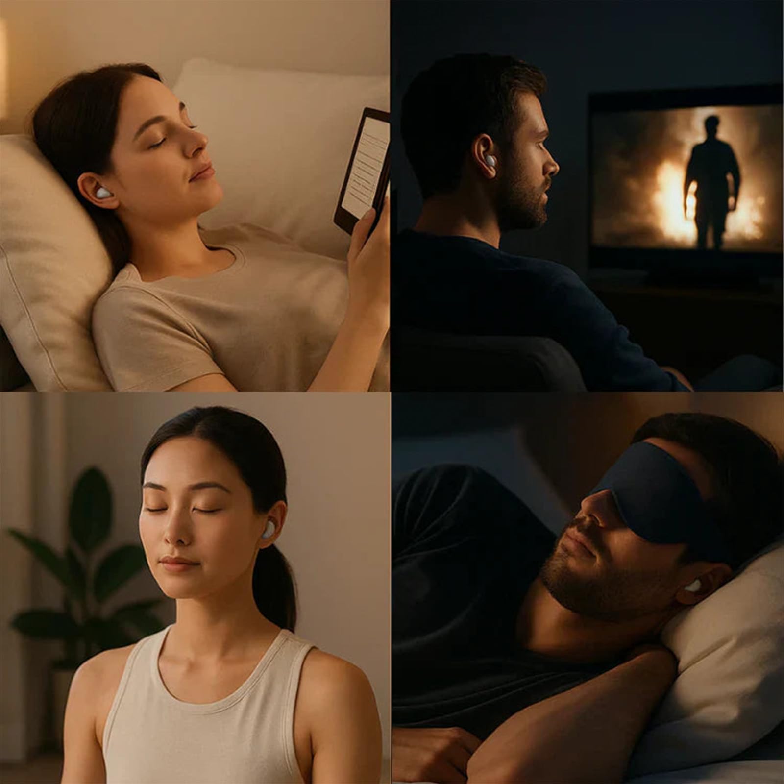 Mindpods Écouteurs, Mindpods Ecouteur Sommeil, Écouteurs sans Fil Intra-Auriculaires, Conception Ergonomique, Aucune Pression sur L'oreille, Adapté À Chaque Instant (Teint)