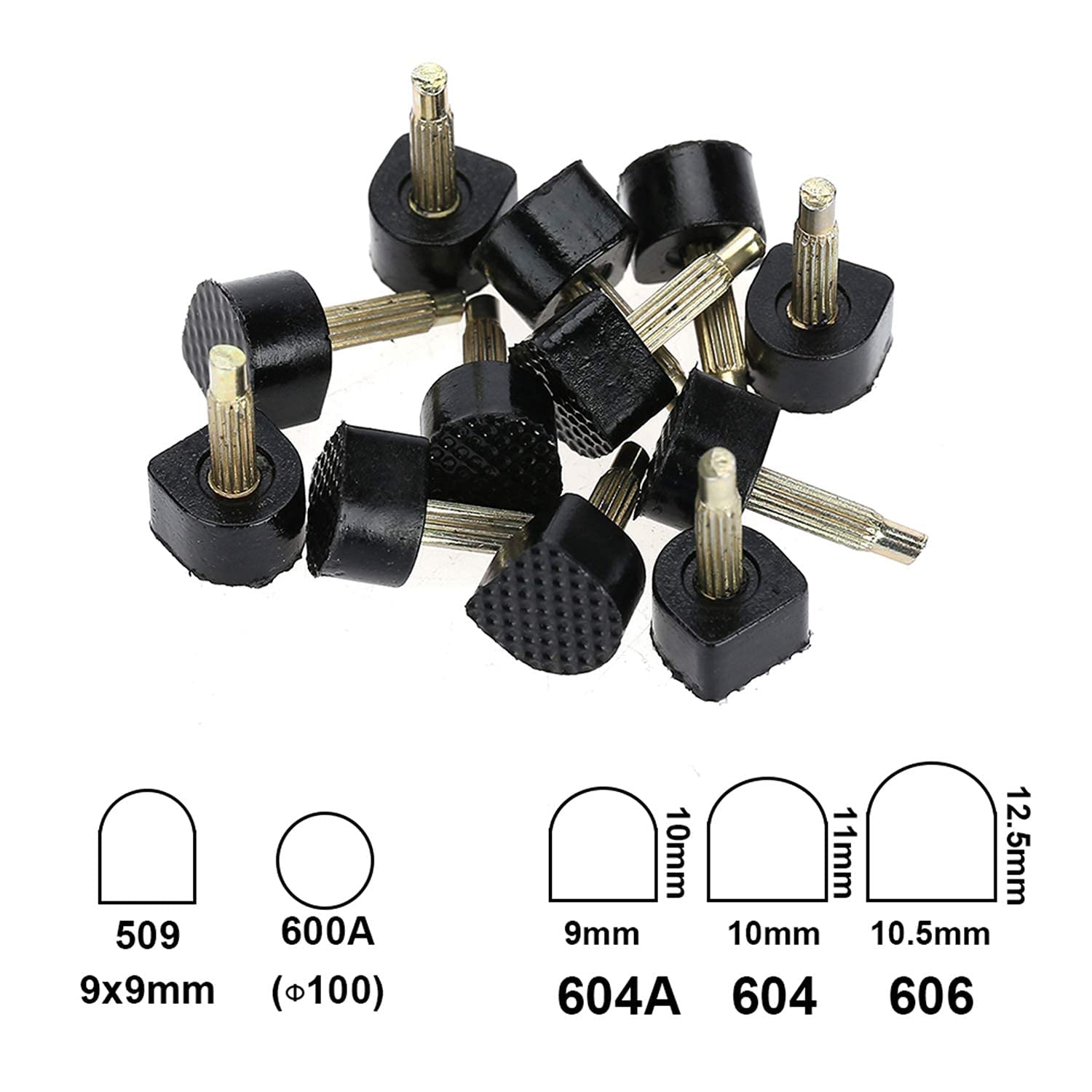 Talones antideslizantes de caucho 60 pcs 5 diversos extremidades del uno mismo-reparación para los zapatos de las mujeres Los talones altos Bombas Extremidades del talón Accesorio del zapato