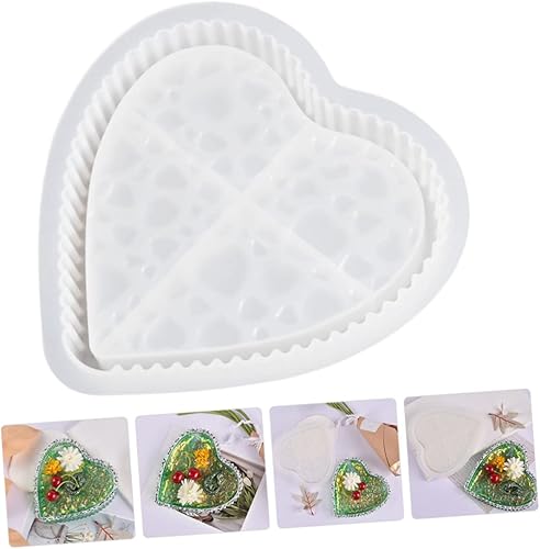 Miniatura 9 de Moldes de silicona para placa de corazón, posavasos Moldes de silicona, cuenco de corazón, recipientes de almacenamiento de silicona, molde de