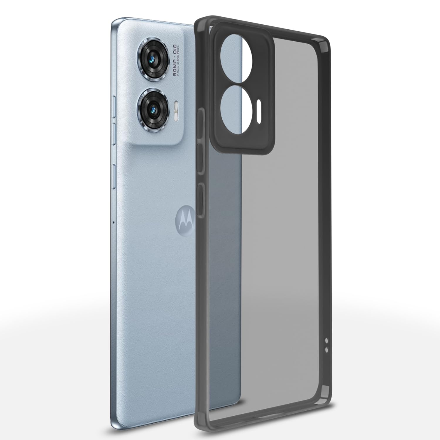 Pikkme Moto Edge 50 Fusion 5G Frosted Translucent Clear Back Cover Flexible Case Shockproof Protective Silicone Thin Cover for Moto Edge 50 Fusion 5G (Black) (B0D632C6C5) Amazon Price History, Amazon Price Tracker