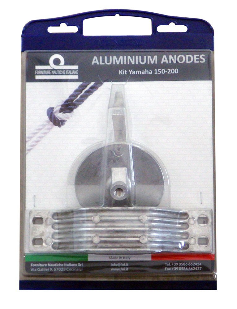 TECNOSEAL - Kit anodi in alluminio compatibile con motori Yamaha fuoribordo 150-200 HP