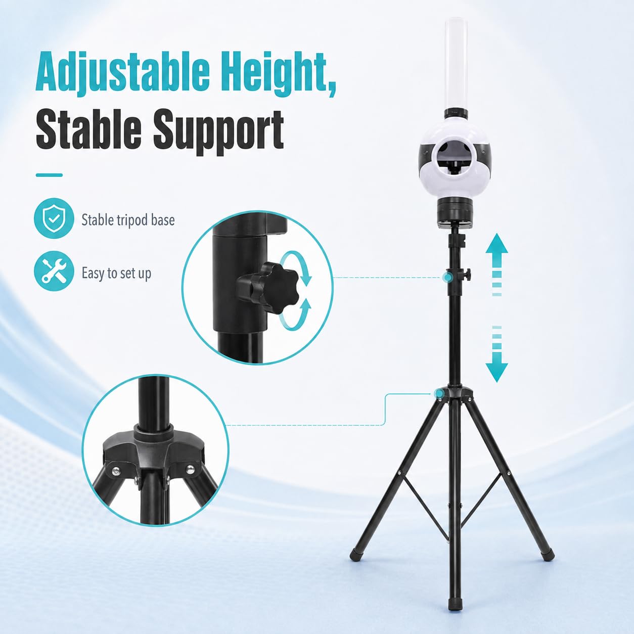 Dispositivo Automatico di Servizio e Lancio per Badminton 2ExtensionTubes[Holdsapprox.40shuttlecocks]