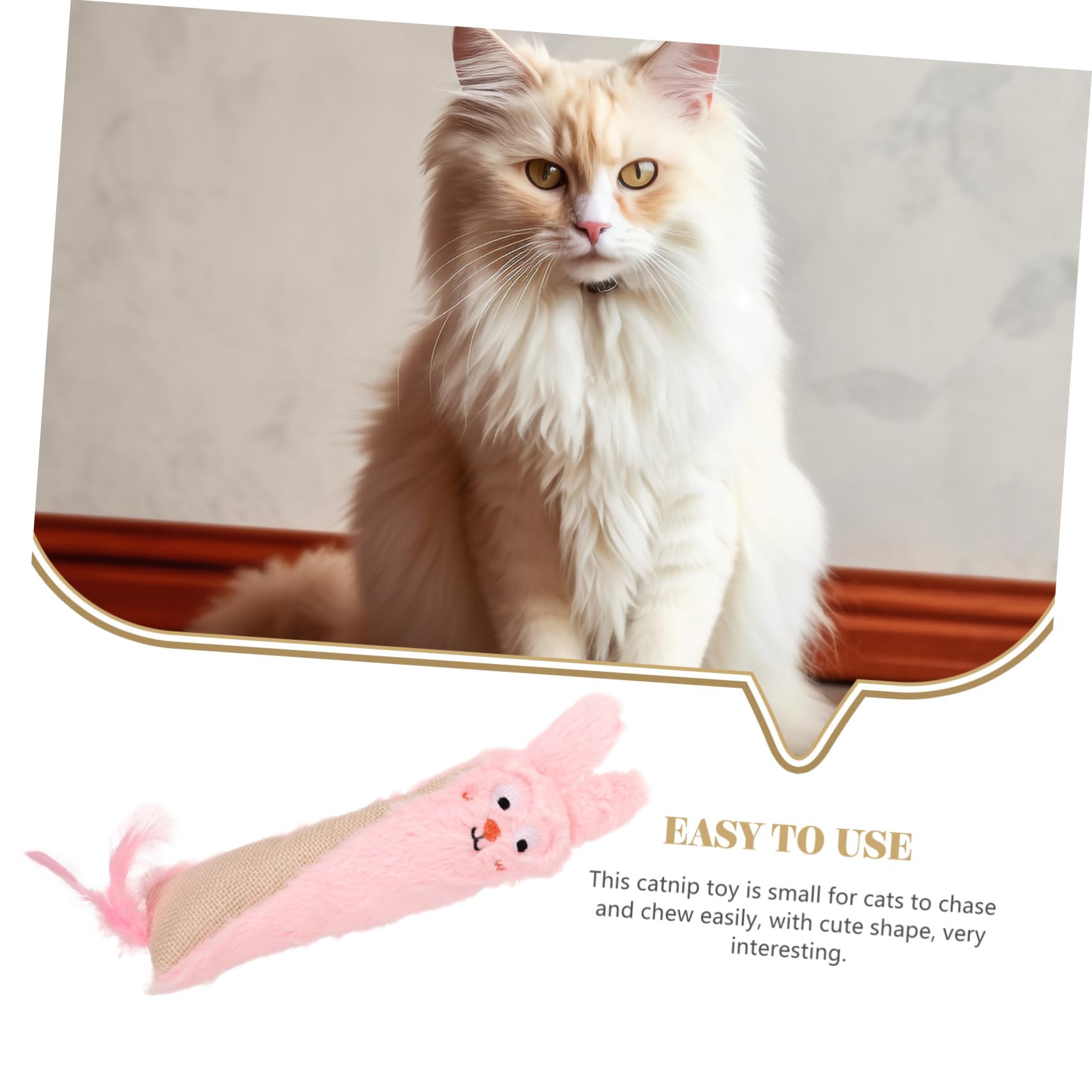 BESPORTBLE Jouet à Herbe à Chat pour Chat Peluche Forme De Dessin Animé Remplie Papier Froissé Jouet à Mâcher Interactif Intérieur