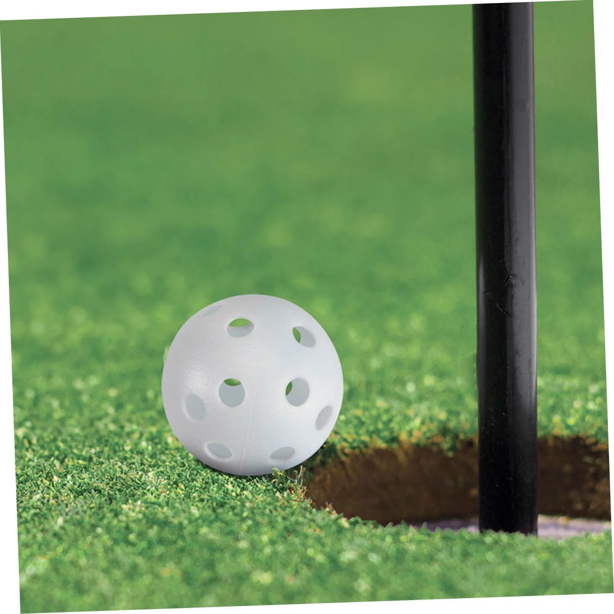 Luxshiny 100pcs Plastic Airflow Hollow Golf Balls Practice Balls for Indoor Outdoor Training Golf White