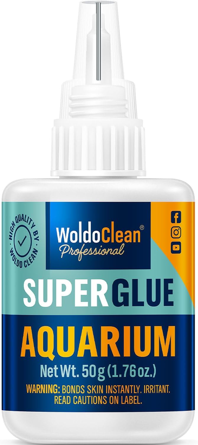 WoldoClean Aquarium Super Glue for mosses and Plants - for Freshwater and Saltwater Aquariums 50g