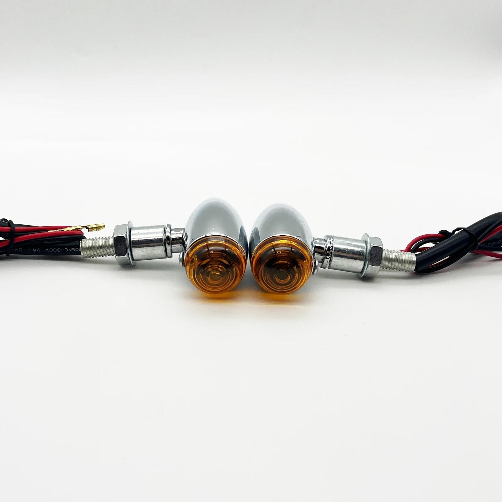 Intermitentes para Y&amaha Luz Intermitente Motocicleta Bullet Intermitente para Motocicleta Color Negro Y Plateado Lámpara señal(2 pcs Yellow+Silver)