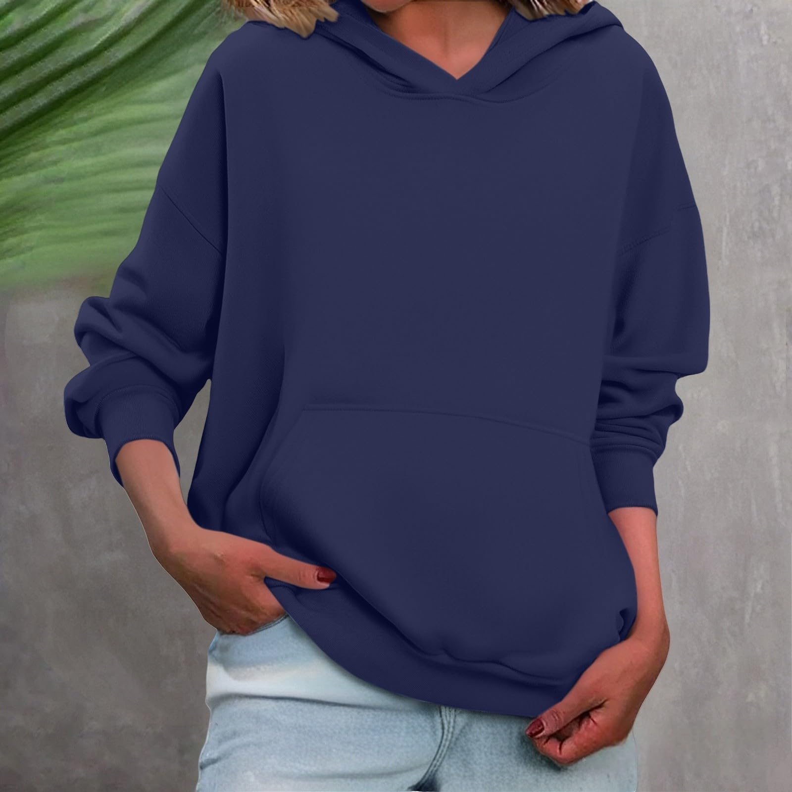 Hoodie Oversize - Sudadera con capucha para mujer, talla grande