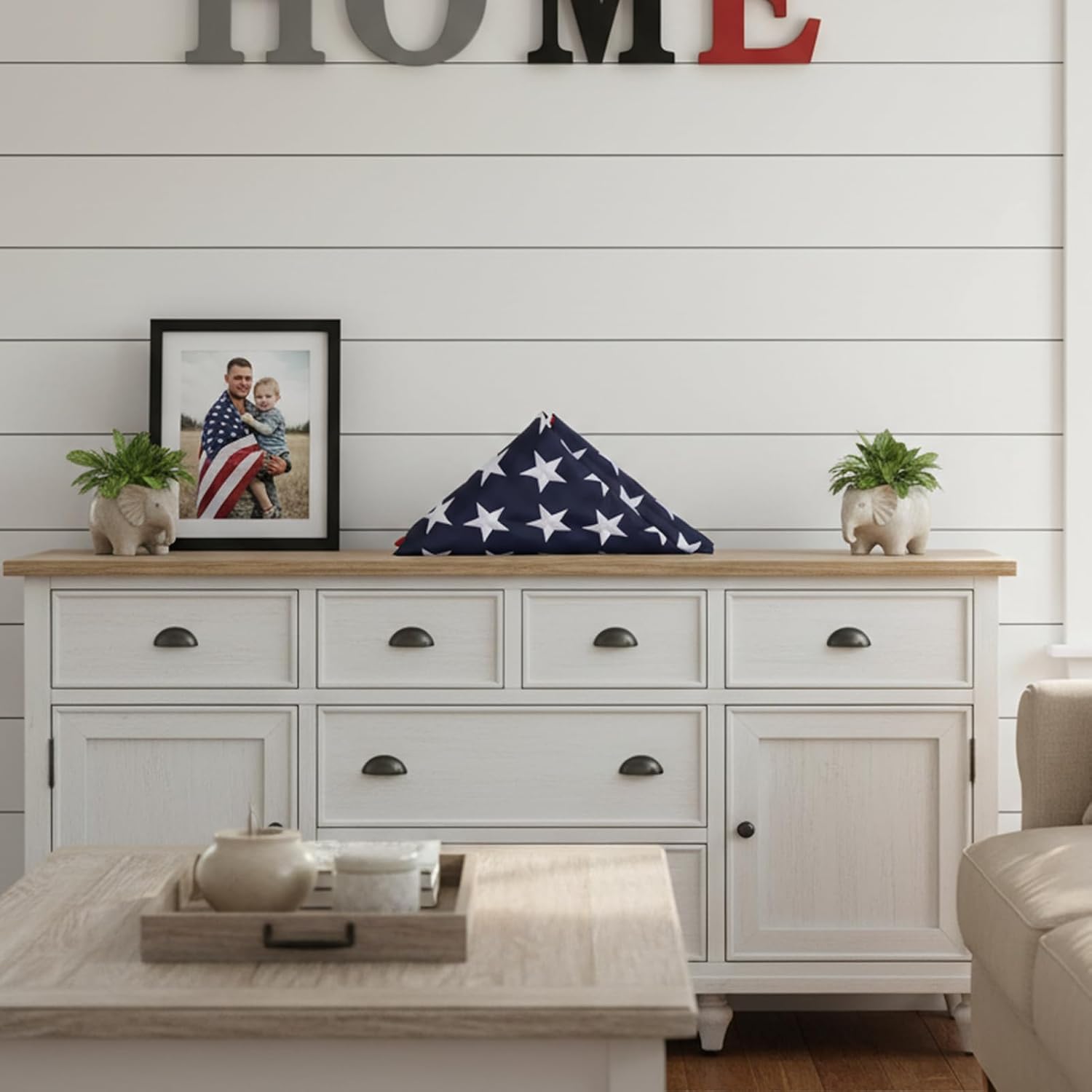 TOPFLAGS Folded American Flag 3x5 Heavy Duty Outdoor 600D US Flags USA Banner with Embroidered Stars, Sewn Stripes and Brass Grommets, Fade Resistant