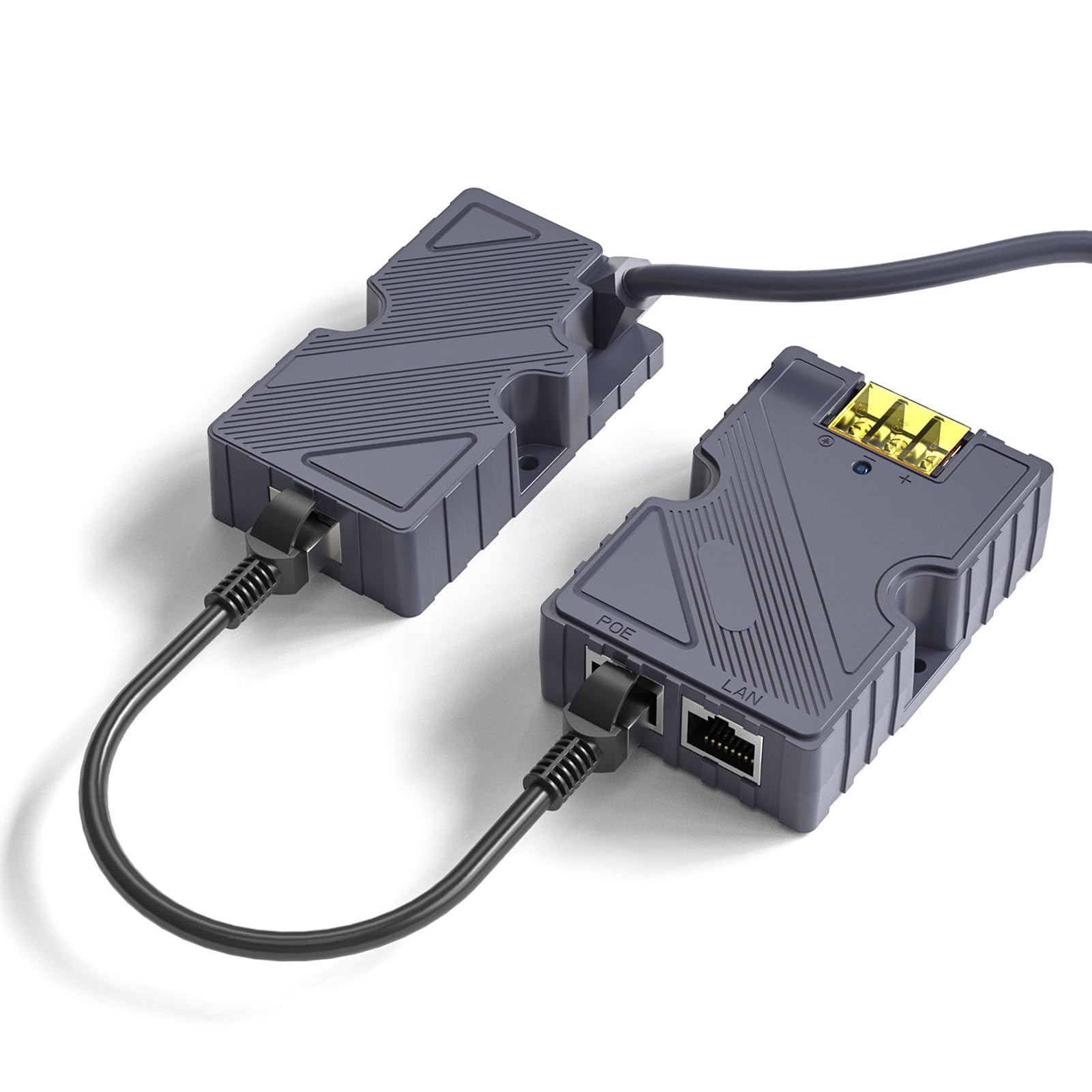 Gedourain GigE PoE Injector Alimentatore Efficiente da 150 W Connessione di Rete Stabile per Rete Satellitare e Router Materiale ABS