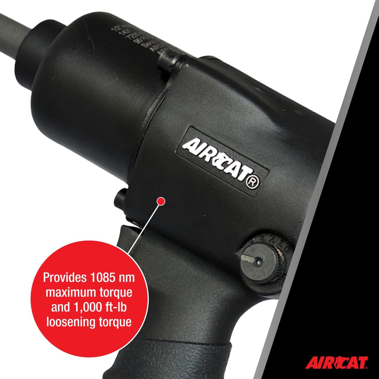 AIRCAT 1431-2 1/2" Impact with 2" Anvil, Black