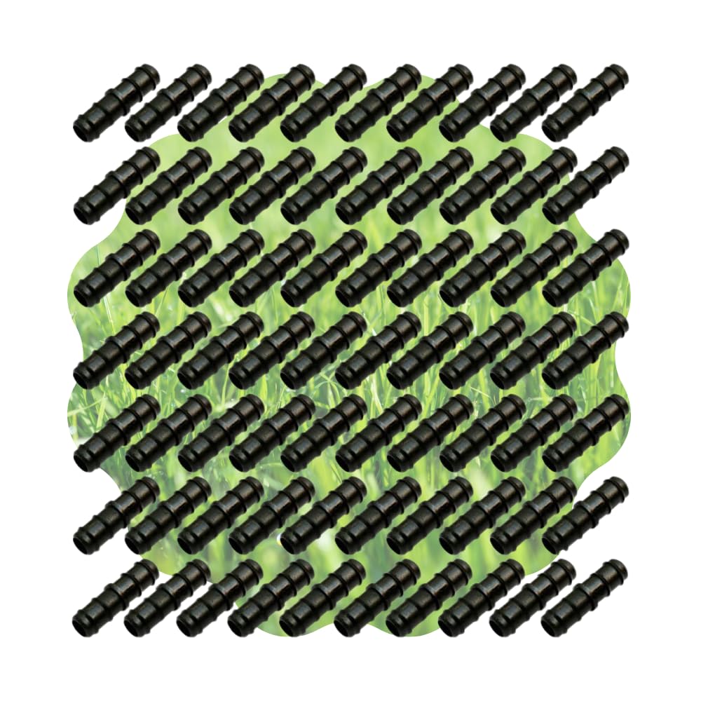 Raccordo Manicotto per Tubi Irrigazione, Giunto Portagomma Nero - Orto Facile (100, 32 mm)