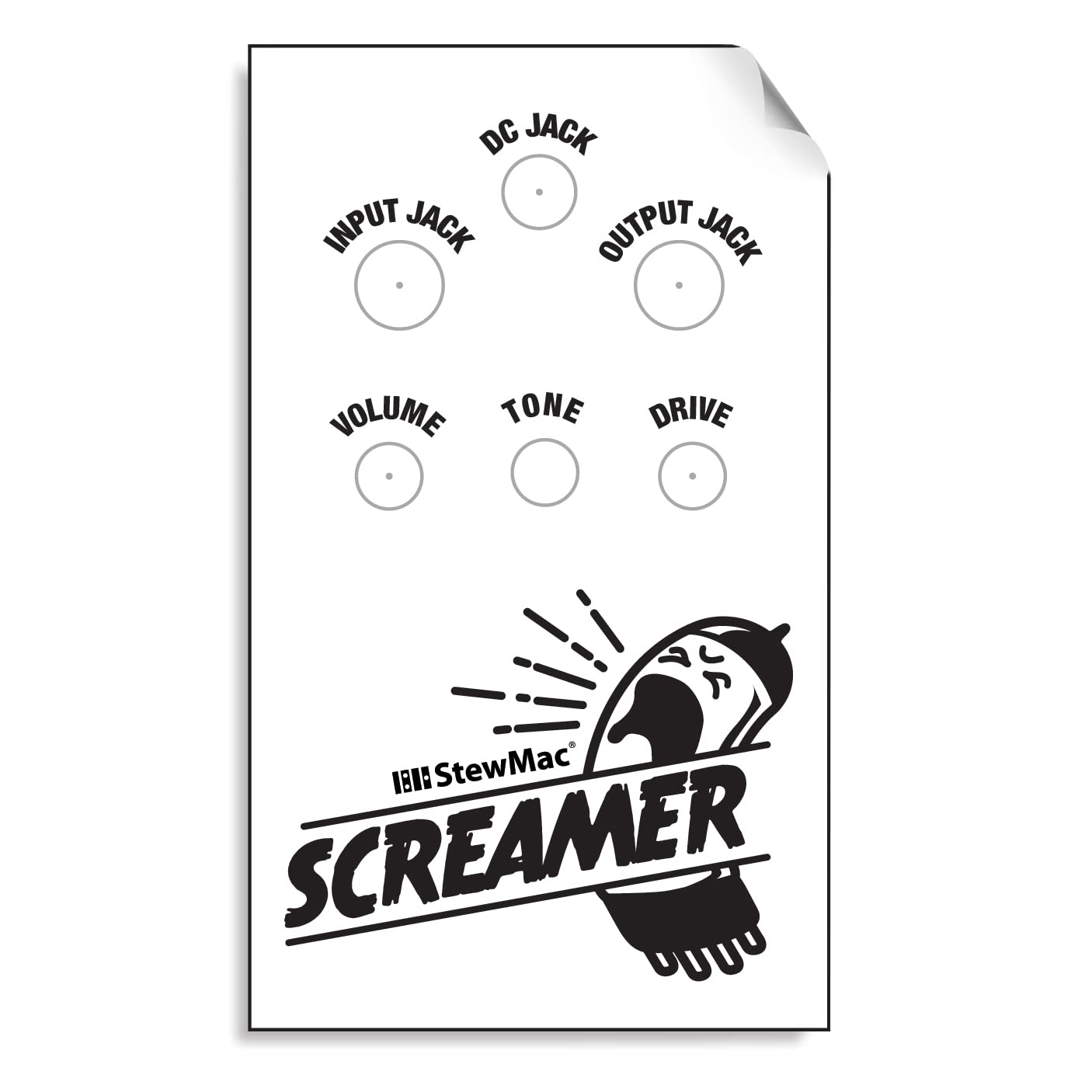 StewMac Kit Pedale Screamer, Con Alloggiamento Bianco (#2350-W)