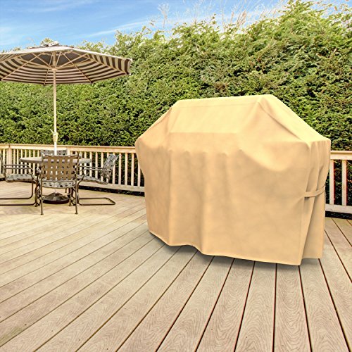 Budge P8005Sf1 All Seasons Grill Cover Lightweight, Uv-Resistant, Fits Grills 65" Wide, Tan #TOP6
