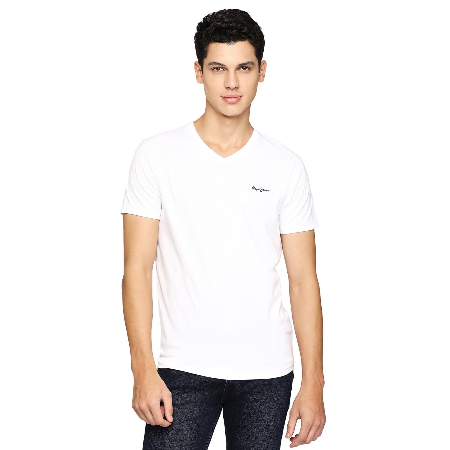 pepe jeans Men's Cotton Solid Slim Fit T-Shirt-picture-20