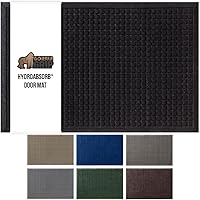 Gorilla Grip HydroAbsorb Front Door Mat 29x17 - Ultra Absorbent Indoor Outdoor Doormat, Absorbs 1.7 Cups Water, Stain Fade Resistant, Dirt Capturing Rubber Backing