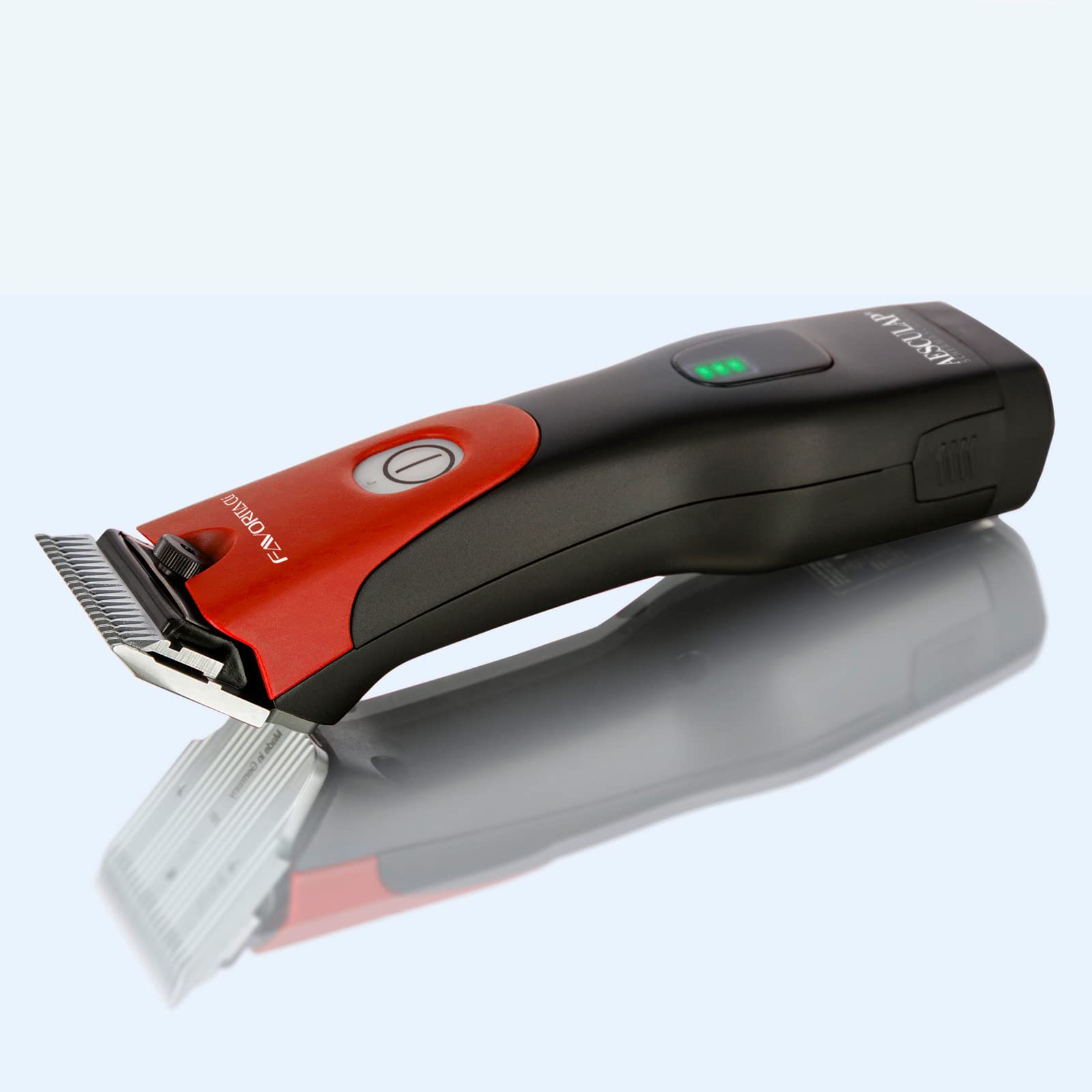 Agrarzone Aesculap Favorita CLi Schermaschine rot Schur Tierpflege Pflege | Akku, Aufsteckkamm Set, LED-Anzeige, Hunde, Pferde, Profi