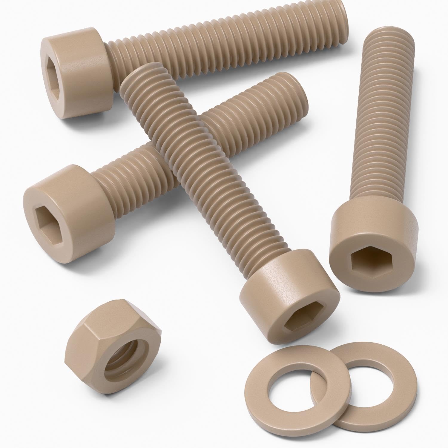 Boulon PEEK M8 x 40 mm tête six pans creux pour isolation et précision