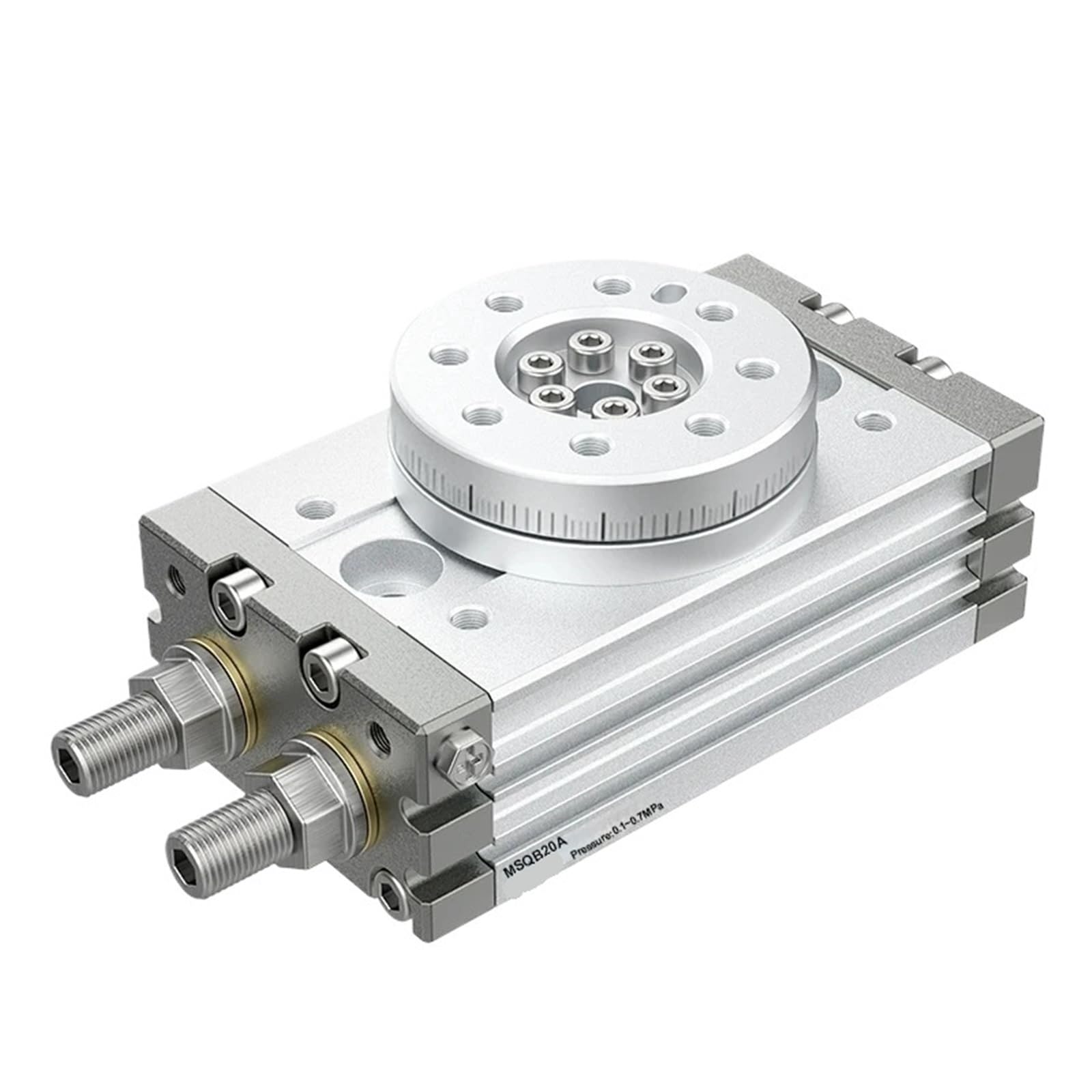 Vérin rotatif pneumatique MSQB100A à angle réglable pour guidage précis