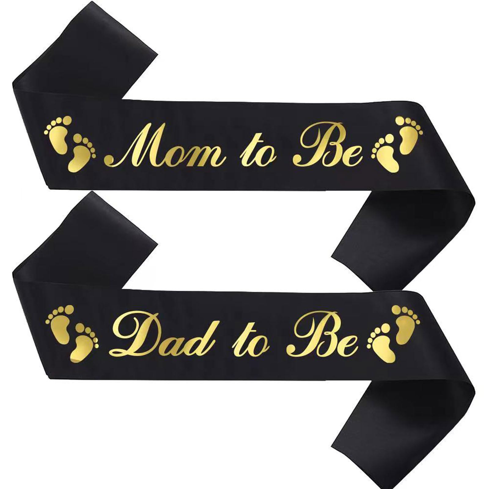 NAUXIUDSJS Mom To Be Sash, Dad to Be Sash, Gift Ideas for Soon to Be Parents, Pregnancy Announcement, Boy or Girl, Baby Shower Party Decorations,